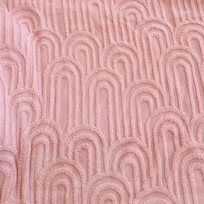 Coperta in peluche jacquard ad arco in flanella a doppio strato, calda e spessa, in pile di corallo, trapunta invernale, per dormire, delicata sulla pelle nuda 4