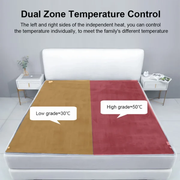Coperta elettrica 220V Termostato automatico più spesso Coperta riscaldante elettrica Scaldacorpo Materasso termico per coperta riscaldata 3