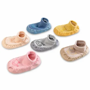 New born Baby Calzini e Calzettoni Con Suole di Gomma Infantile Del Bambino Delle Ragazze Dei Ragazzi di Autunno di Inverno Dei Capretti Pavimento Calzini e Calzettoni Scarpe Antiscivolo Morbida suola Calzino 1