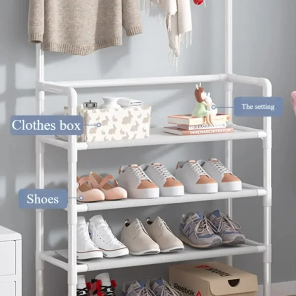 Appendiabiti Scarpiera multistrato Porta Scaffale per cappelli e scarpe fai-da-te Semplice portaoggetti per organizer da soggiorno da terra 5