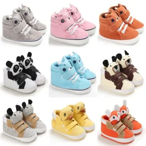 2021 popolare neonato ragazza scarpe primo camminatore scarpe da bambino morbida suola antiscivolo adorabile fiocco scarpe Casual in tela per bambini 1