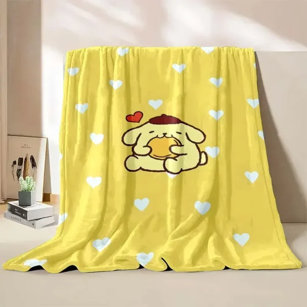Pompon giapponese Purin Cartoon coperta camera dei bambini morbido soffice morbido letto peluche getta neonata ragazzi peluche coperta trapunta regalo - immagine 6