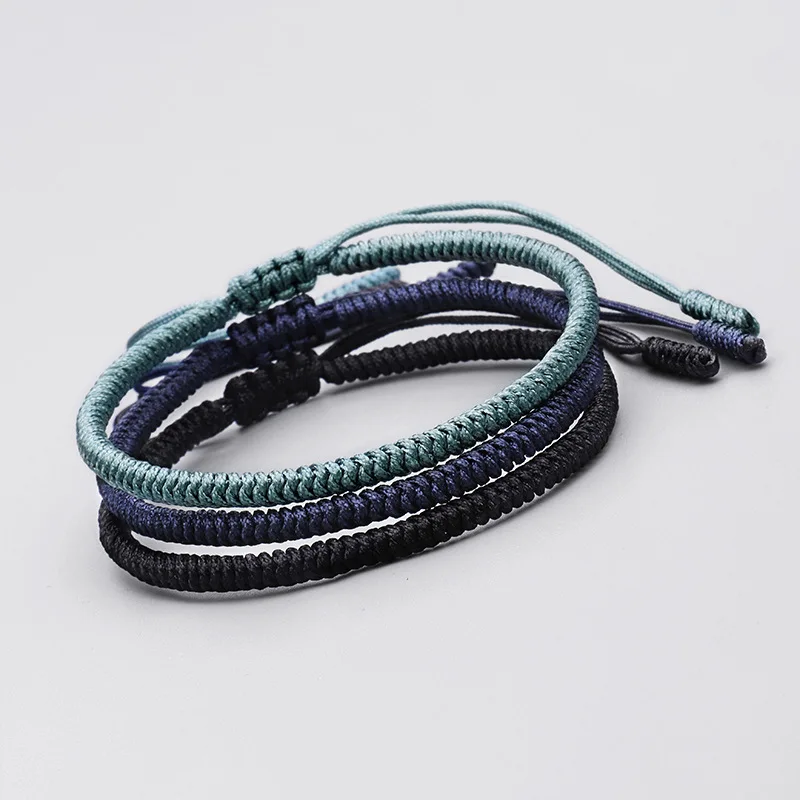 Braccialetti e braccialetti con filo tibetano, amore buddista tibetano, portafortuna, per donna, uomo, nodi fatti a mano, braccialetto di corda Budda 2