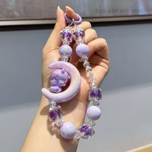 Nuovo modello fai da te fatto a mano dea lunare portachiavi aluno zainetto accessori di lusso impiccagioni per telefono cellulare fibbia chiave per auto 1