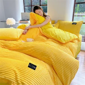 Copripiumino invernale in velluto spesso Calore Set di biancheria da letto in tinta unita Copripiumino doppio Copripiumino Twin Queen King 220 * 240 cm 1