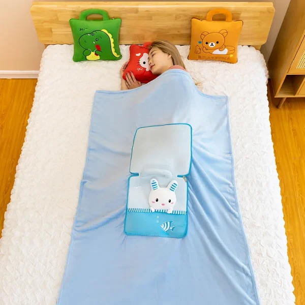Simpatico cuscino trapunta cuscino a doppio uso pieghevole aria condizionata coperta cuscino interno auto cuscino 3 in 1 cuscino per pisolino da ufficio coperta 2
