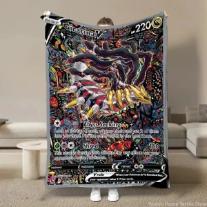 Coperta in peluche di cartone animato HD con carta Pokemon anime giapponese per divano letto morbida flanella lancio soffici coperte da picnic per bambini regalo per bambini 1