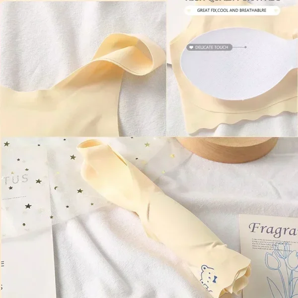 Reggiseno da allenamento per ragazze giovani Reggiseno senza fili in cotone solido Senza cuciture Senza ferretto Reggiseno sportivo per ragazza Coppa Un primo reggiseno sottile 6