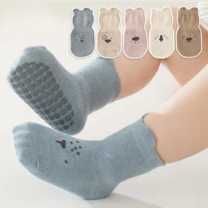 Simpatico cartone animato Primavera Autunno Calzini da pavimento in cotone per bambini Bambino Ragazzi Ragazze Cartoon Calzini antiscivolo per interni Accessori per bambini 1-5 anni 1