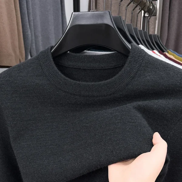 2025 Maglione casual da uomo nuovo girocollo manica lunga maglione lavorato a maglia modello diamante moda top versatile 6