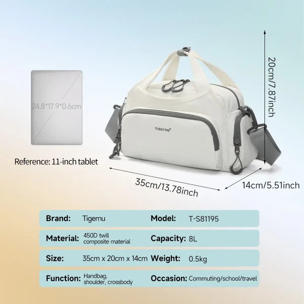Tigernu Borse a tracolla da donna per Grils Borsa da donna Borse a tracolla sportive Borsa da pendolarismo Slingbag Borse da donna Borsa tote in nylon 2