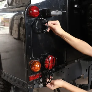 Per Land Rover Defender 90 110 130 2004-18 Auto Faro Lampada di Coda Copertura di Protezione Della Luce di Auto copertura di Protezione Accessori Auto 1