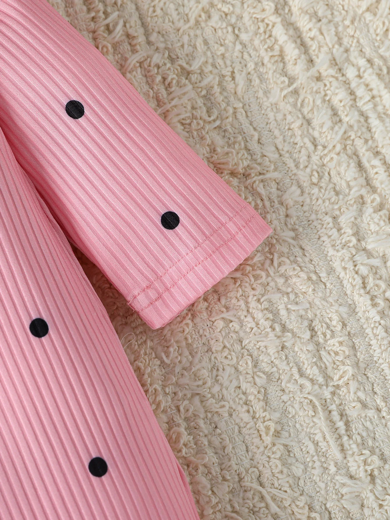 2 pezzi neonata pagliaccetto tuta autunno a costine volant manica lunga stampa cuore tuta neonato neonate carino vestiti quotidiani 5