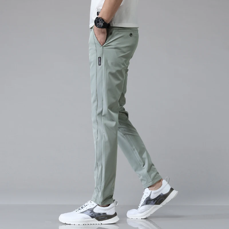 Pantaloni casual dritti slim elasticizzati da uomo ultrasottili primavera estate 5 colori Pantaloni sportivi da golf traspiranti moda di alta qualità 4