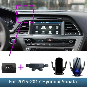 Supporto per telefono per auto Base speciale per staffa fissa per Hyundai Sonata LF 2015 2016 2017 2018 2019 Accessori per supporto di ricarica wireless 1