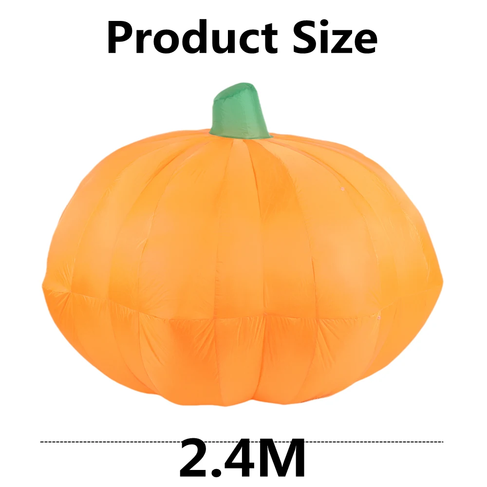 2.4M/8FT Gonfiabili di Halloween Grandi Zucche Modello da Cortile Luci a LED Incorporate All'aperto per Giardino Prato Vacanze Puntelli Tema Decorativi 5