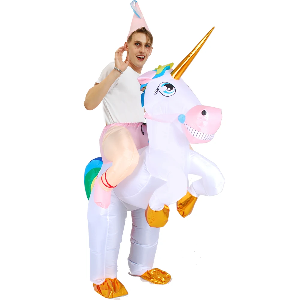 Costume gonfiabile colorato Unicorno Pegasus Equitazione Cosplay Festa dei bambini Prestazioni Regalo di compleanno Carnevale Halloween Natale 2