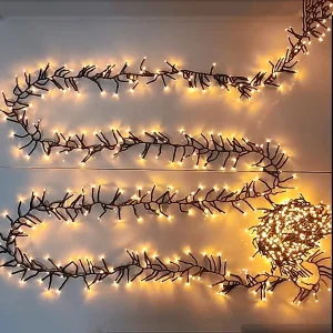 25M 2000 LED Christmas Cluster Light Outdoor impermeabile petardi di natale String Light 8 modalità Christmas Fairy Lights Decor 1