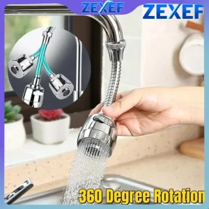 ZEXEF Adattatore universale per prolunga rubinetto cucina 2 modalità 360 °   Gadget da cucina con filtro di rotazione Ugello per rubinetto a risparmio idrico spray 1