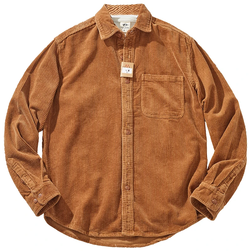 Elegante giacca da uomo in velluto a coste spesso dal design vintage per l'autunno e l'inverno 2