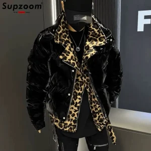 Supzoom 2023 Nuovo Arrivo Casual Maschile Popolare Inverno Alla Moda Colletto Verticale Addensato Caldo Coppia Luminoso Breve Pane Giacca Da Uomo 1