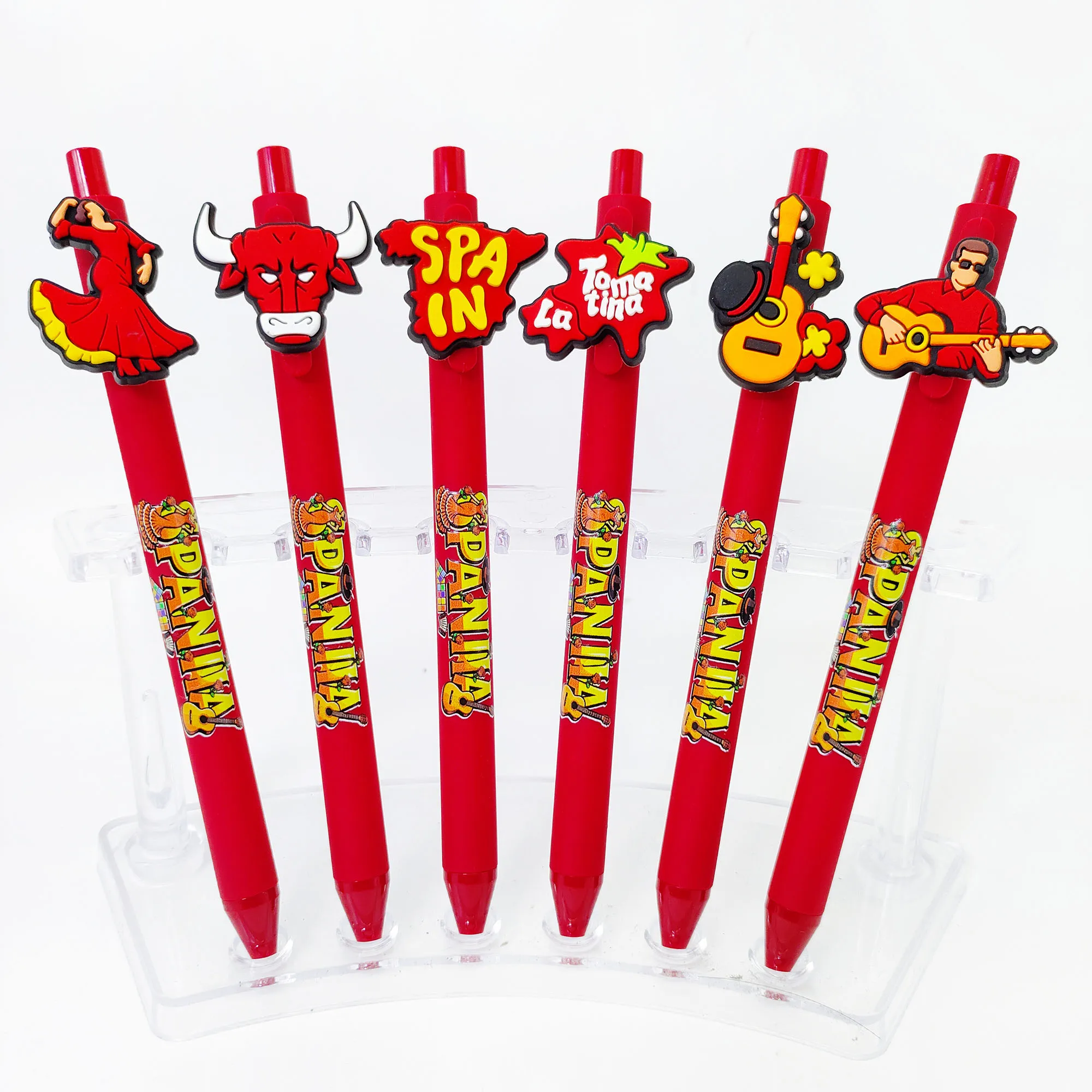 Penna a sfera stampata a tema spagnolo da 10 pezzi/20 pezzi per gli studenti per scrivere articoli di cancelleria, penna per minuti di riunioni in ufficio. 3