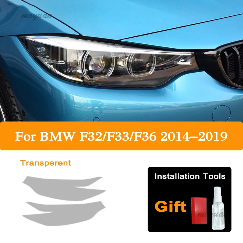 Auto Faro Tinta Nero Pellicola Protettiva Protezione Del Vinile Trasparente TPU Adesivo Accessori Per BMW Serie 4 F32 F33 F36 13-19 1