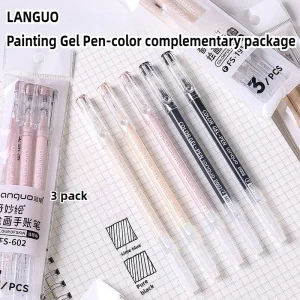 LANGUO Penne gel sovrapposte estetiche per tonalità della pelle Materiale scolastico di cancelleria di ricambio per diario artistico ad alta capacità 1