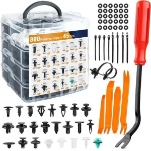 835 Fermo per auto Clip di fissaggio in nylon nero in scatola di plastica per GM Ford Lexus Honda Chrysler Mazda Nissan Jeep Ford 1