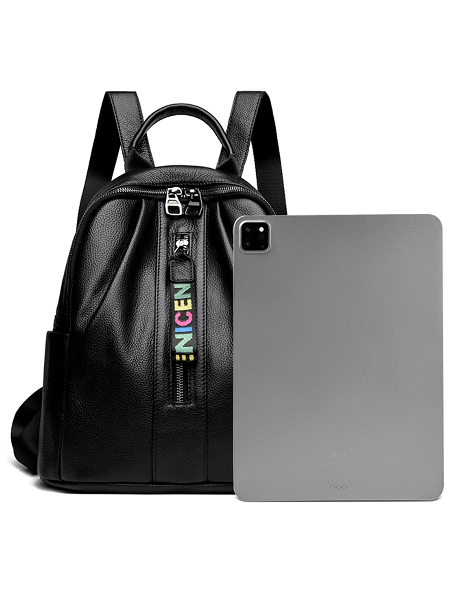 Zaini da donna antifurto Borse a tracolla di grande capacità da donna con zaino da viaggio in vera pelle alla moda di marca famosa 4