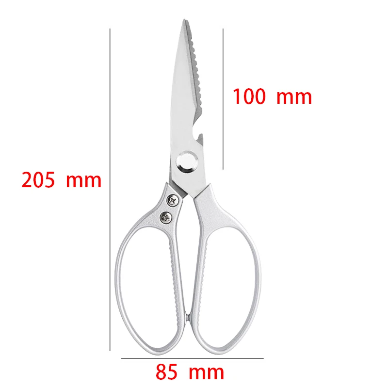 Accessori da cucina Forbici in acciaio inossidabile Strumento multifunzione affilato Forbici per alimenti per pollo Verdura Barbecue Carne Pesce 2