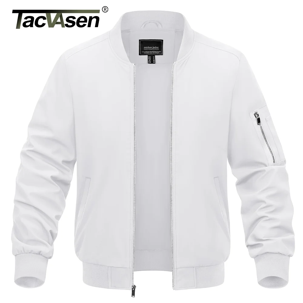 TACVASEN primavera Baseballl giacche Mens giacca a vento escursionismo Trekking giacche da pesca Outdoor Full Zip cappotti Casual Outwear top 2