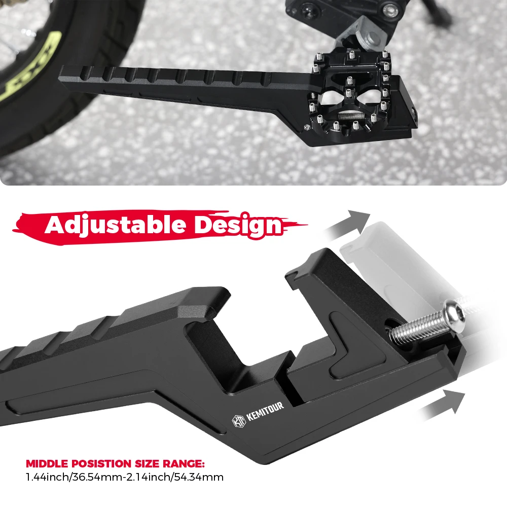 Moto Passeggero Piede Estensore Pedane CNC Motocross Dirt Bike Off-Road Accessori Per VTB VENTUS ONE Universale 5