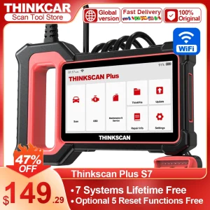 THINKSCAN PLUS S7 S6 S4 THINKCAR OBD2 Scanner Auto ABS,SRS,ECM,TCM,BCM,AC Sistema Auto EOBDII Strumento di scansione diagnostica Lettore di codici per auto 1