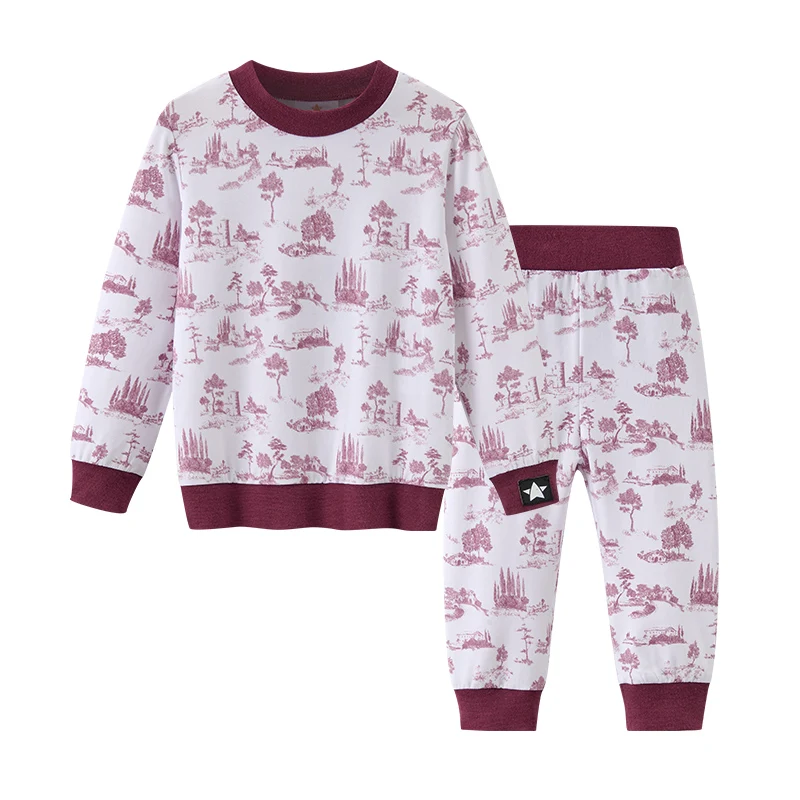 AA SS25 - Vestiti per bambini e neonati Toile francese Blu Rosa Pigiama e piedi accoglienti con cappello per corredino Set per bambini Pagliaccetto per bebè 6