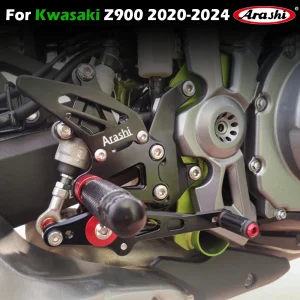 Accessori moto poggiapiedi poggiapiedi pedana pedale pedana Rearset Set posteriore Pedane per KAWASAKI Z900 2020-2024 1