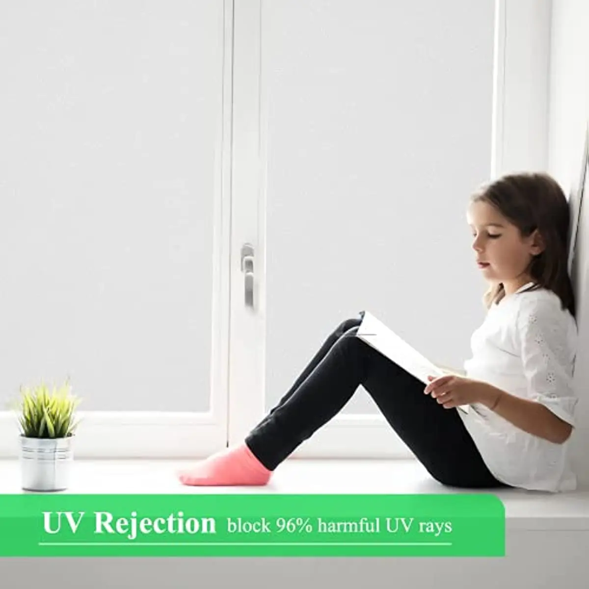 Pellicola per la privacy delle finestre Rivestimento in vetro rimovibile satinato per bagno Adesivo per porta con controllo del calore adesivo statico opaco per l'home office 3