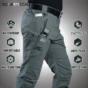 Pantaloni tattici da uomo nuovi pantaloni tattici da pendolare urbani militari con elasticità multipla pantaloni Cargo impermeabili da uomo 6XL 1