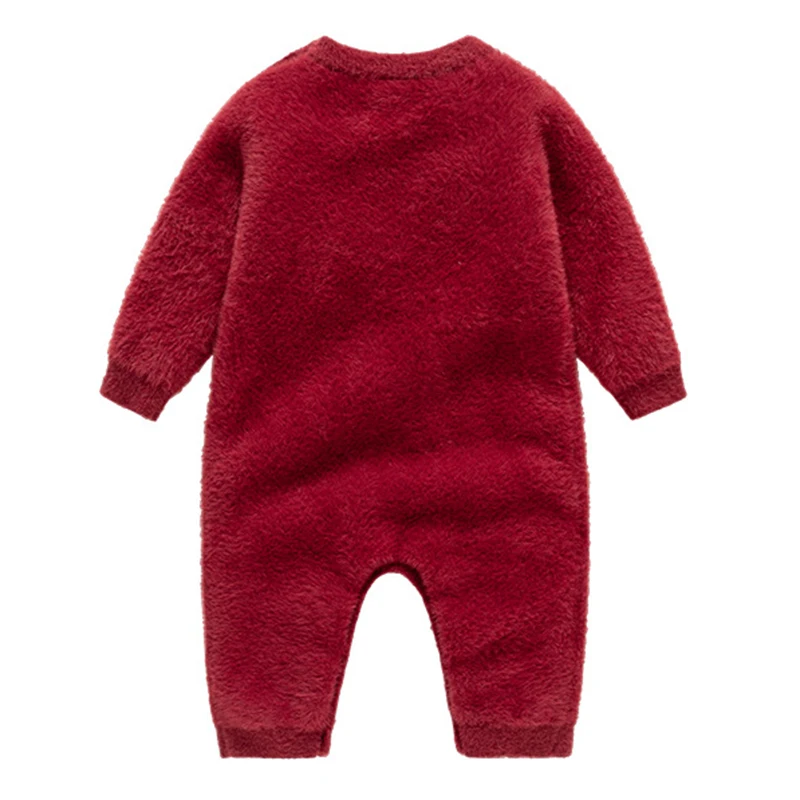Infantile Ragazza Natale Vestito Natale Neonato Pagliaccetti Inverno Caldo Pile Natale Ragazzi Ragazze Abbigliamento Amore Tute per bambini in generale 5