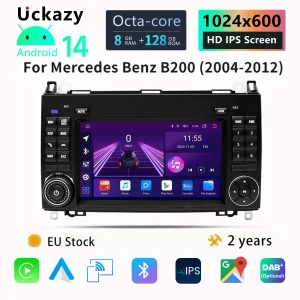 Autoradio Android 14 per Mercedes Sprinter Benz B200 Vito W639 Viano classe B W169 W245 W209 unità principale Stereo multimediale 4G 1