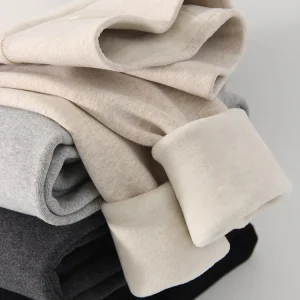 Leggings caldi invernali Donna Pantaloni formali caldi skinny a vita alta neri Leggings da donna in pile spesso elasticizzato Capispalla invernale 2025 1