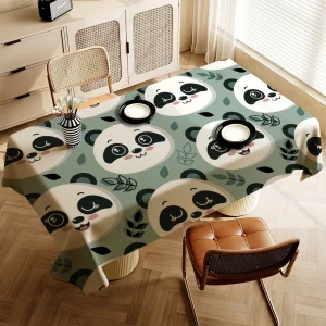 Tovaglia impermeabile rettangolare Panda Decorazioni per feste Cucina in fattoria Tovaglia da pranzo Decorazioni di nozze 1