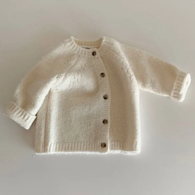 Primavera Autunno Neonate Cardigan Cappotto Maglione per bambini Cardigan in maglia per bambini Maglieria per neonato Vestiti per bambina a maniche lunghe 4