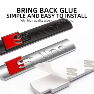 Adesivo per auto in lega di metallo Distintivo per auto SLine Emblem Racing per Audi A3 A4 A5 A6 S7 A8 S3 S4 S5 S6 S7 S8 Q3 Q5 Q7 RS3 RS4 RS5 1