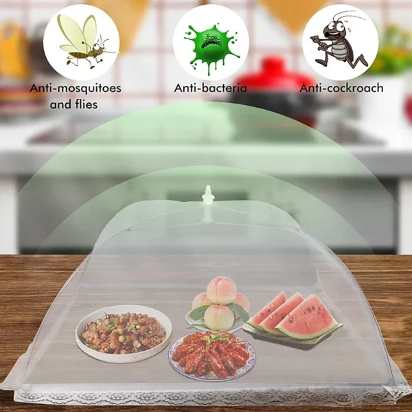 1/3/5pcsFood Coperture Maglia Pieghevole Da Cucina Anti Mosca Zanzara Tenda Cupola Rete Ombrello Picnic Proteggere Piatto copertura Accessori Da Cucina 2