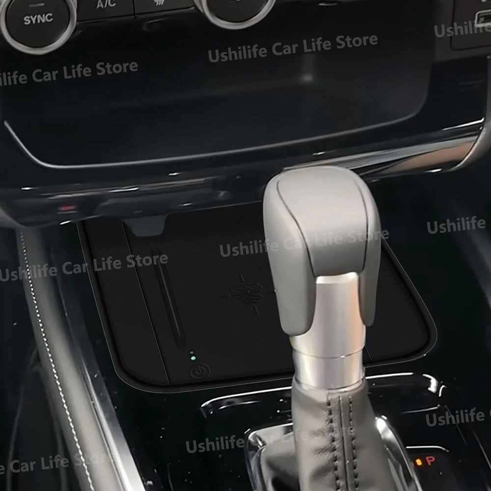Scatola di immagazzinaggio centrale per auto in silicone Pad pannello del cambio copertura portabicchieri tappetini di ricarica wireless per Honda HRV Vezel 2025 2026 5