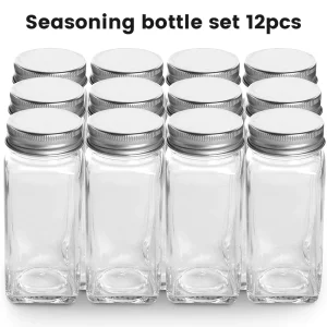 12 pz Bottiglia di Condimento 120 ml Barattolo di Spezie di Plastica Trasparente Spezie Pepe Bottiglia di Conservazione del Sale Contenitore con Imbuto Gadget Da Cucina Strumento 1