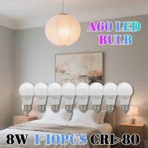 1-10PCS Lampadine a LED 8W AC 110V 220V E27 Lampadine Illuminazione calda luce diurna RA80 per la direzione domestica Lampade di alta qualità 1