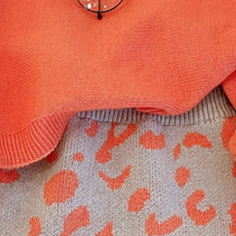 Orso Leader Vestiti Per Ragazze Set di Autunno di Nuovo Modo del Capretto Maglione Top Con gonna Abito di Moda 2pcs Abiti eleganti Per 2-6 anni 4