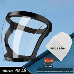 Maschera antipolvere Occhiali protettivi Visiera integrale Protezione trasparente Lavoro Proteggi schermo per il viso Accessori da cucina Gadget 1